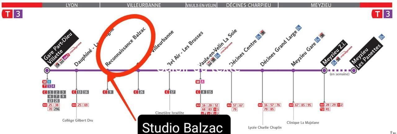 Studio Balzac Apartment Villeurbanne Ngoại thất bức ảnh